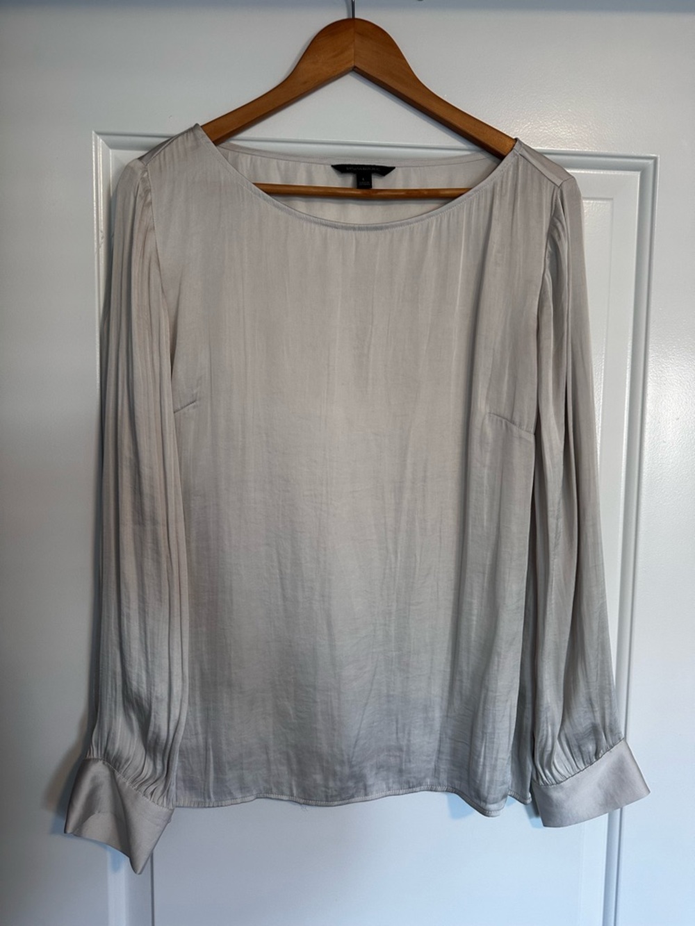 Banana Republic Soft Gray Long-Sleeve Blouse